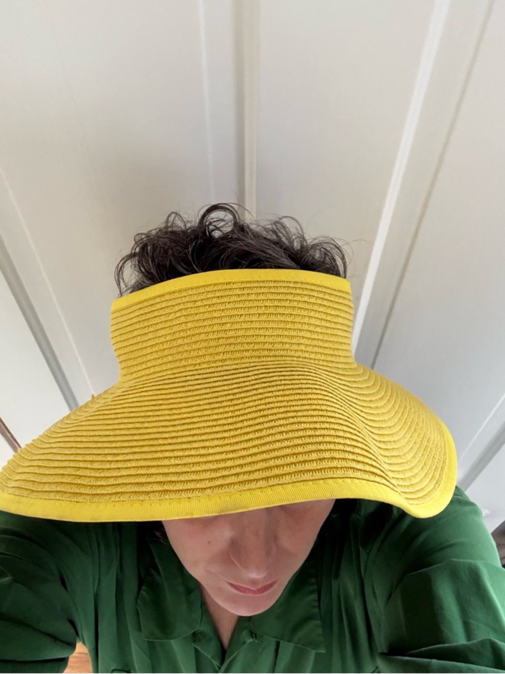 San Diego Hat Company Yellow Wide-Brim Visor Sun Hat - Women's Summer Accessory